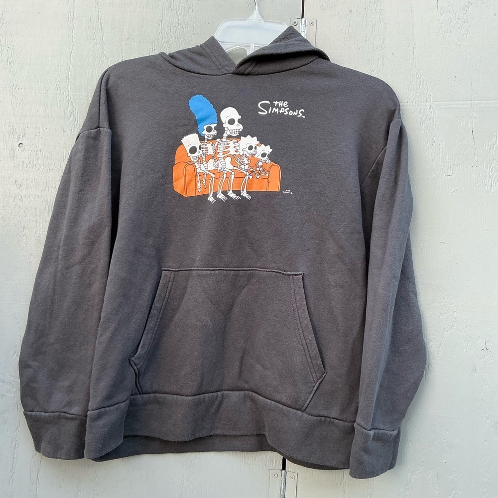 Kids Black Simpsons Couch Gag Pullover Hoodie XL/14/15 The Swoose Gray Hoodie